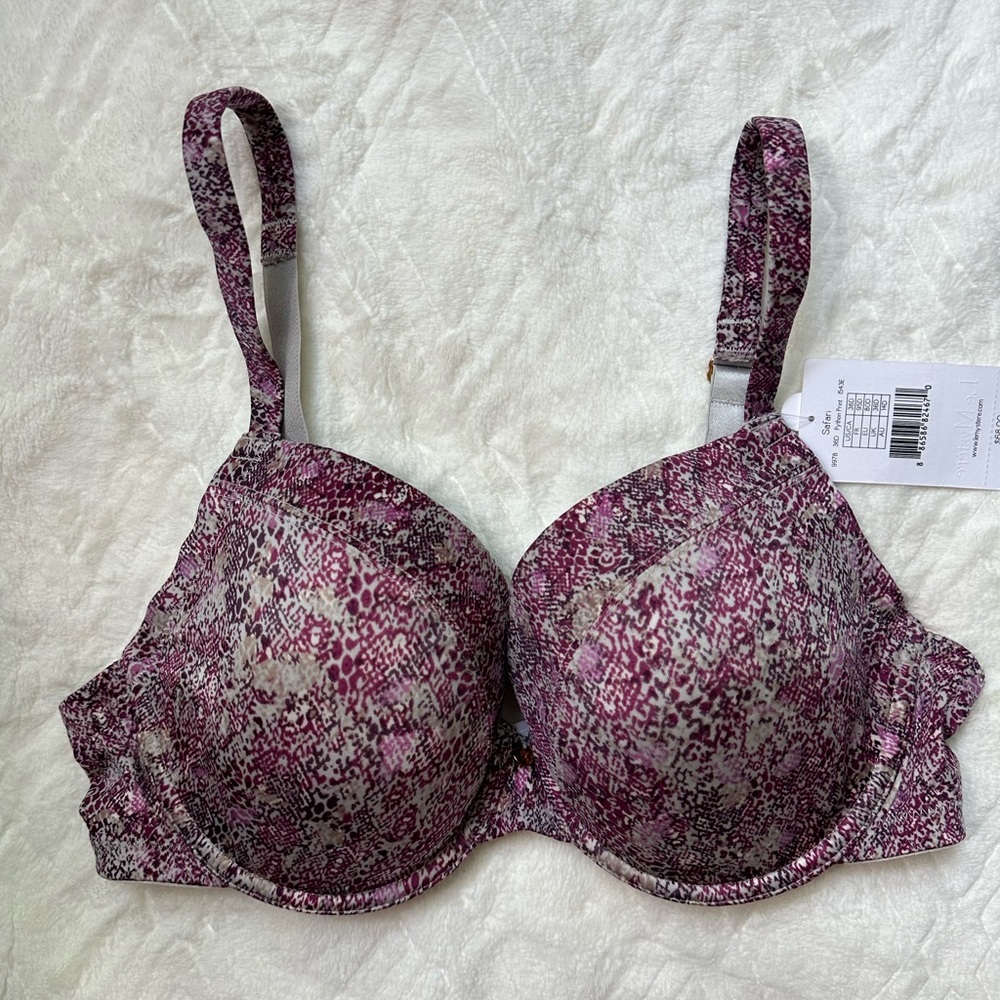 Le Mystere Women's Safari T-Shirt Bra, Multicolored Print, 36/D